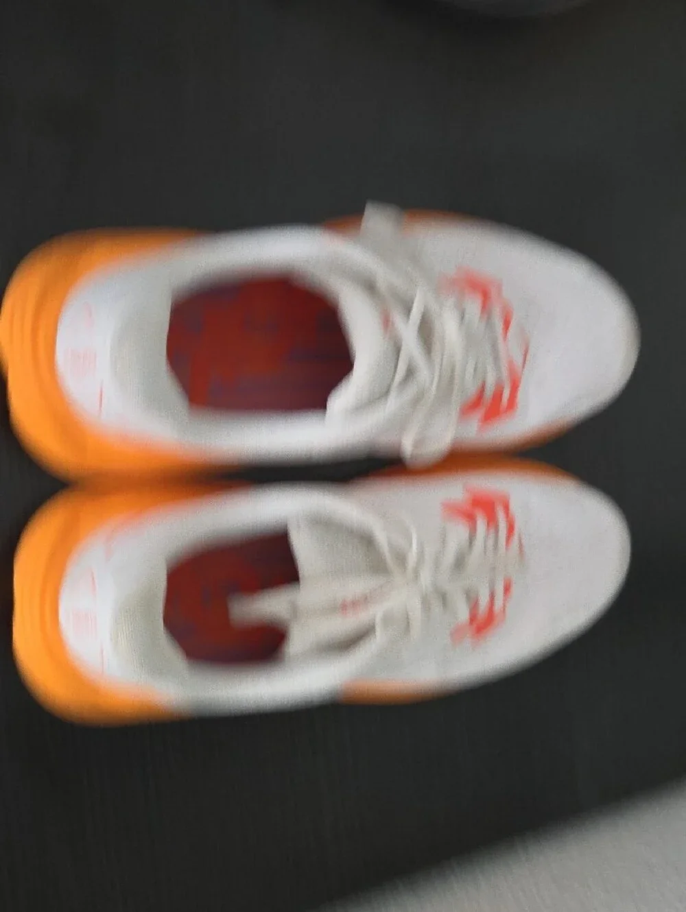 Hoka White & Orange Clifton Sneakers (Lightly Used)